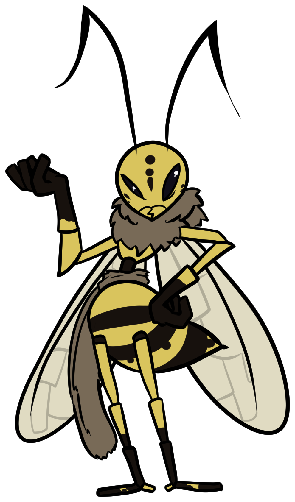 Anthropomorphic Wasp Warrior.png PNG