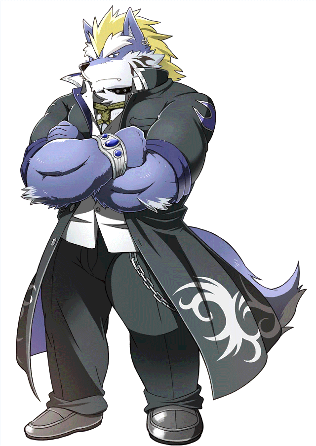Anthropomorphic Wolf Character Art PNG