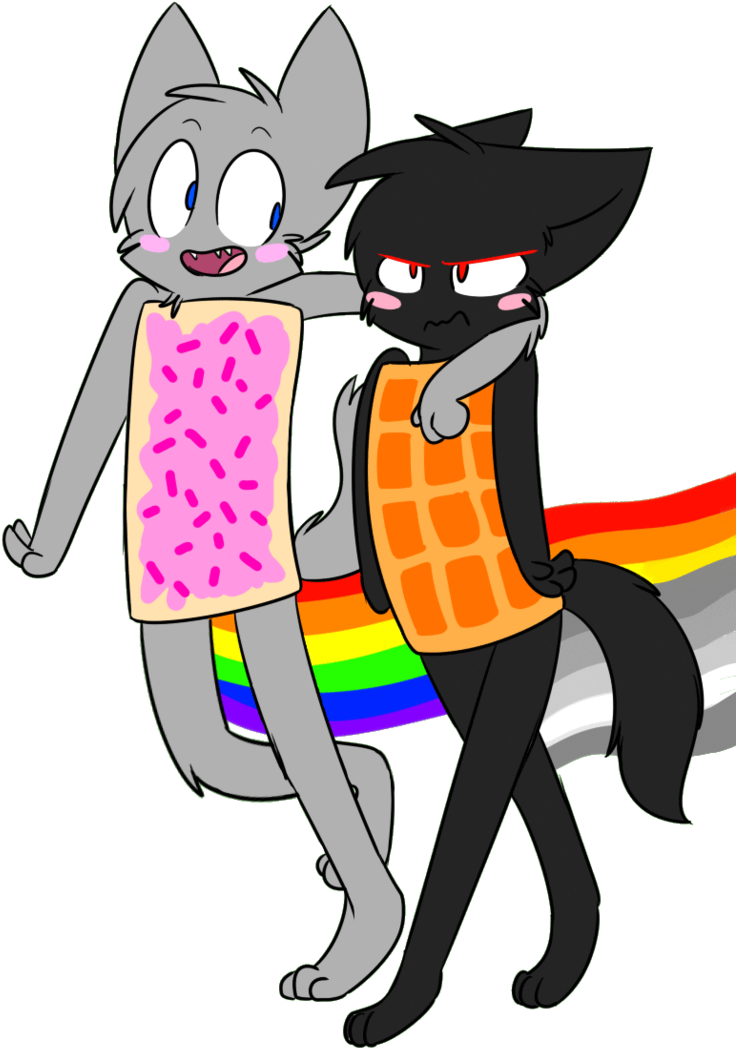 Anthropomorphic_ Cats_with_ Pop Tart_ Bodies PNG