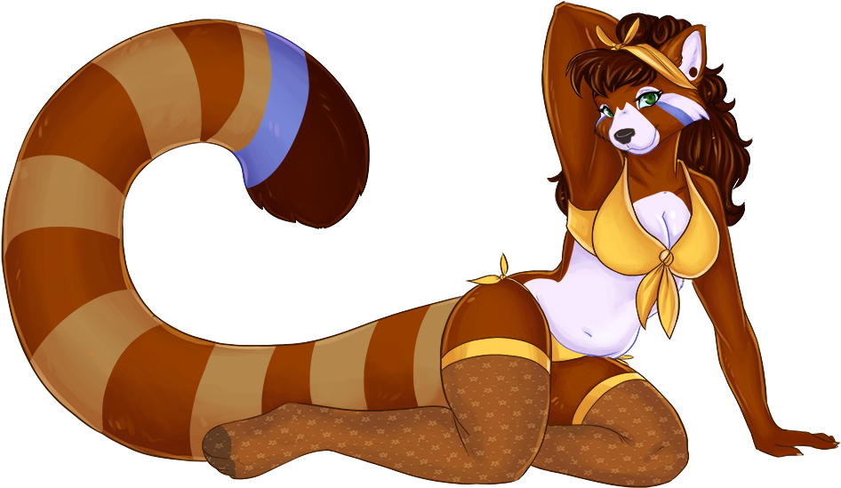 Anthropomorphic_ Fox_ Pinup_ Artwork PNG