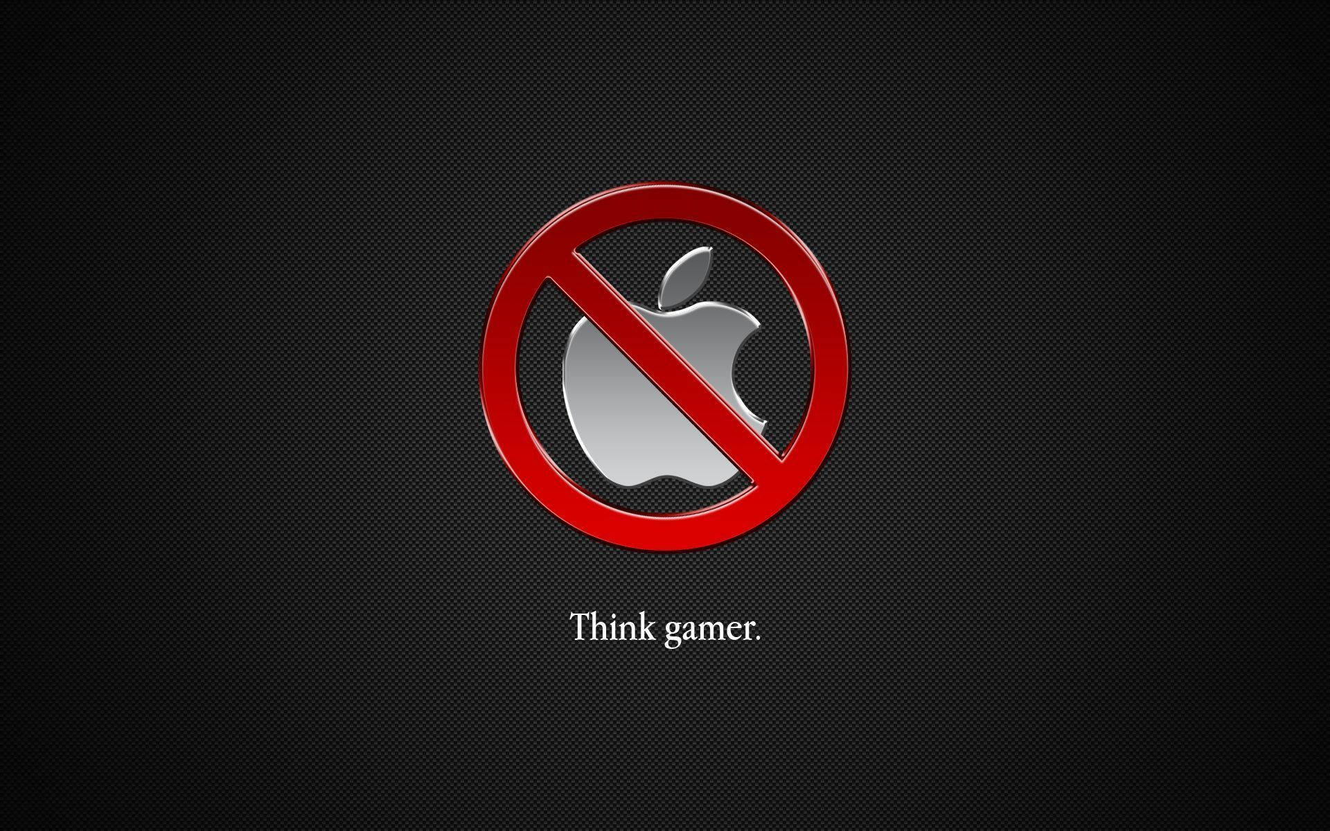 Anti-Apple Logo Gaming Profile Wallpaper
