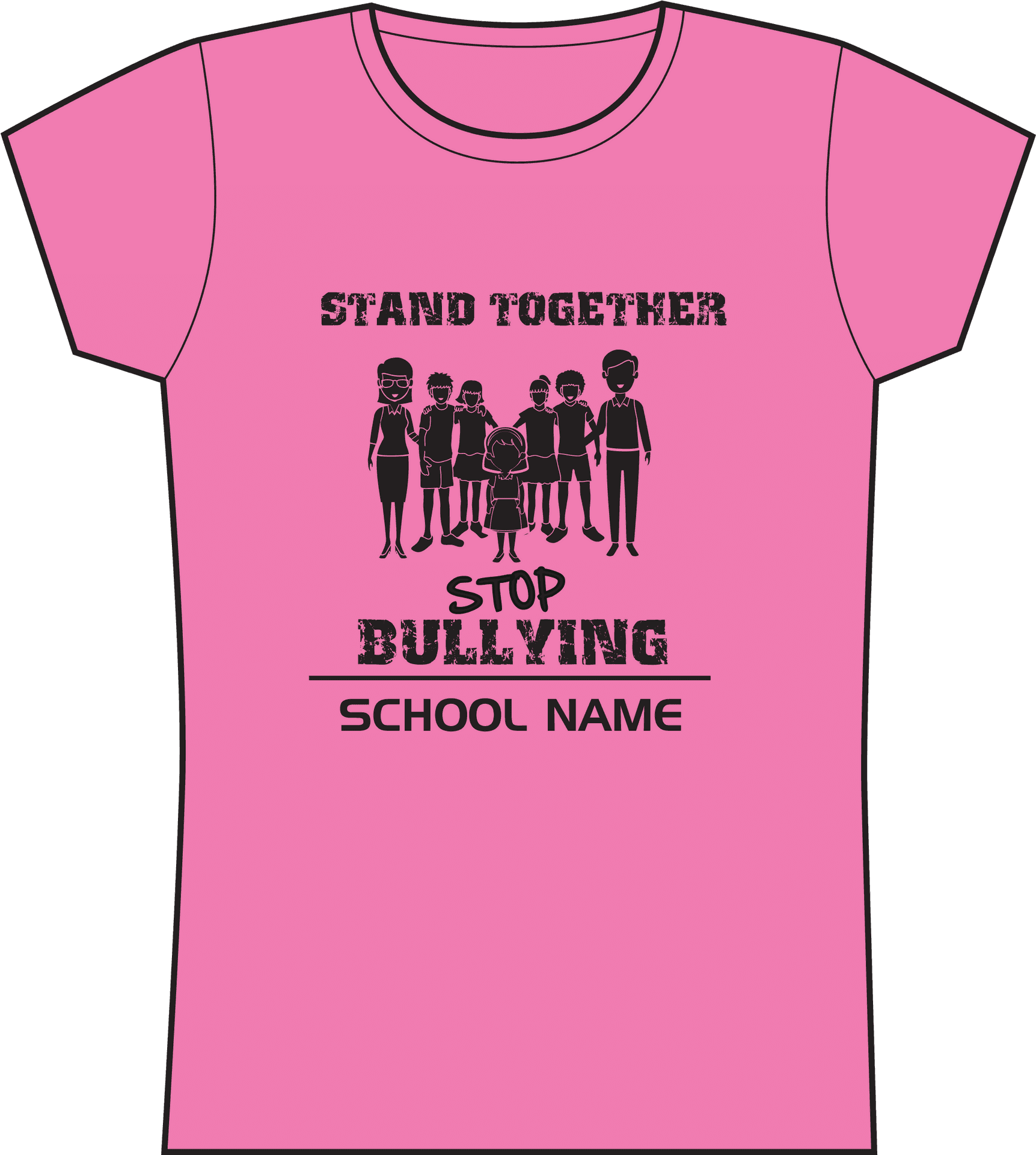 Anti Bullying Campaign School Shirt PNG