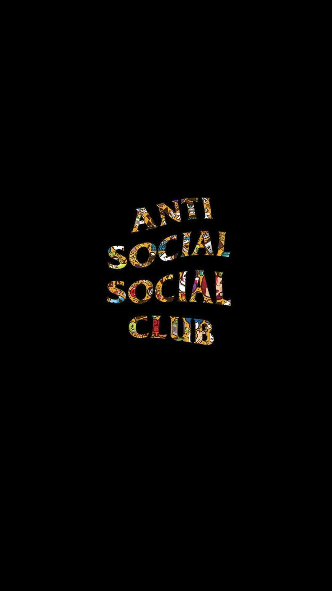 Doodles On Anti Social Club Iphone Wallpaper