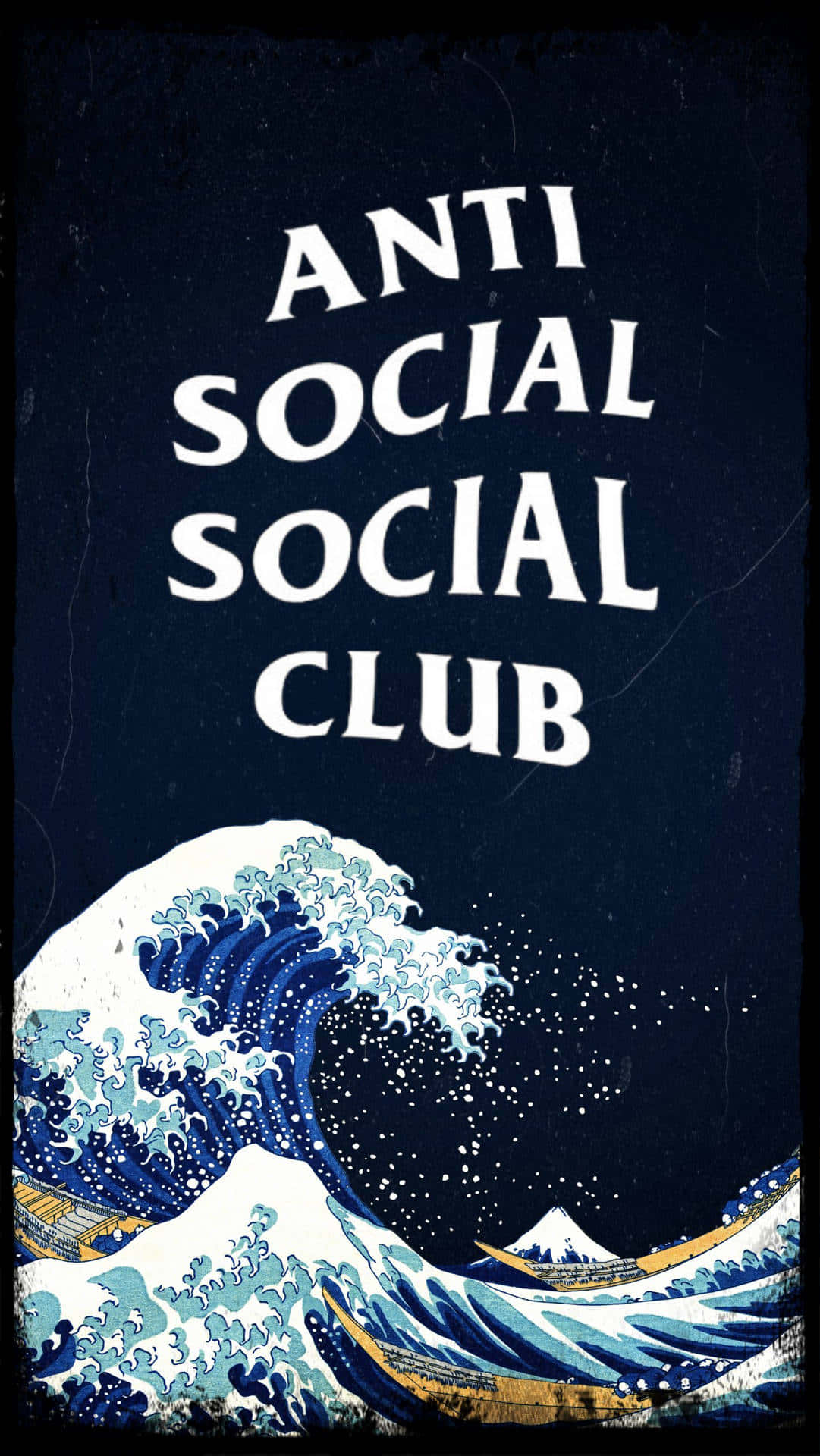 Store bølger og Anti Social Club iPhone tapet. Wallpaper