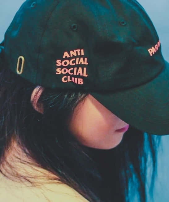 Black Cap With Anti Social Club Iphone Wallpaper