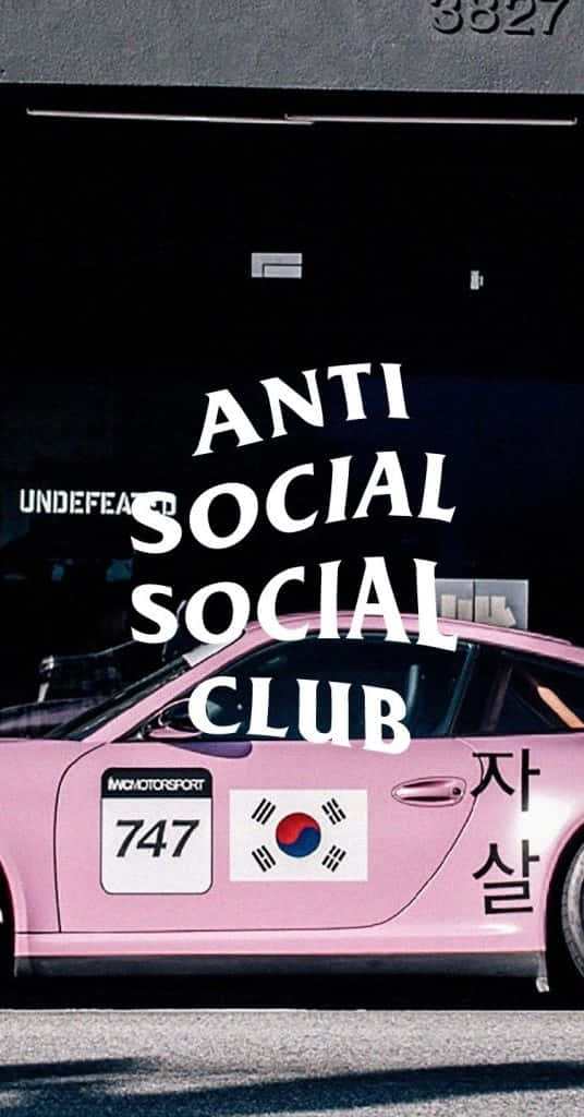Banderade Corea Y Anti Social Club Para Iphone. Fondo de pantalla