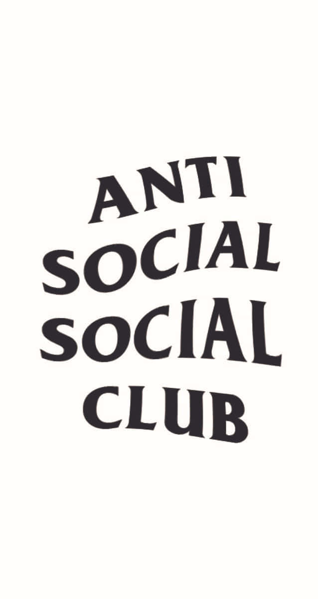 Typskrift af Anti Social Club iPhone Tapet Wallpaper