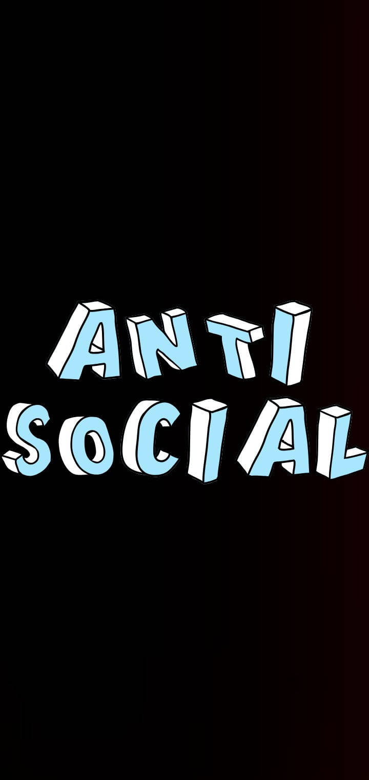 Anti Social Fun Blue Text