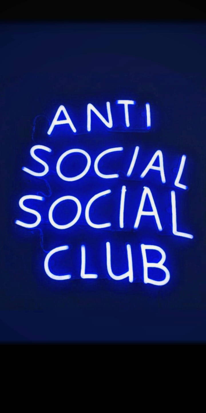 Anti Social Social Club Blue Neon
