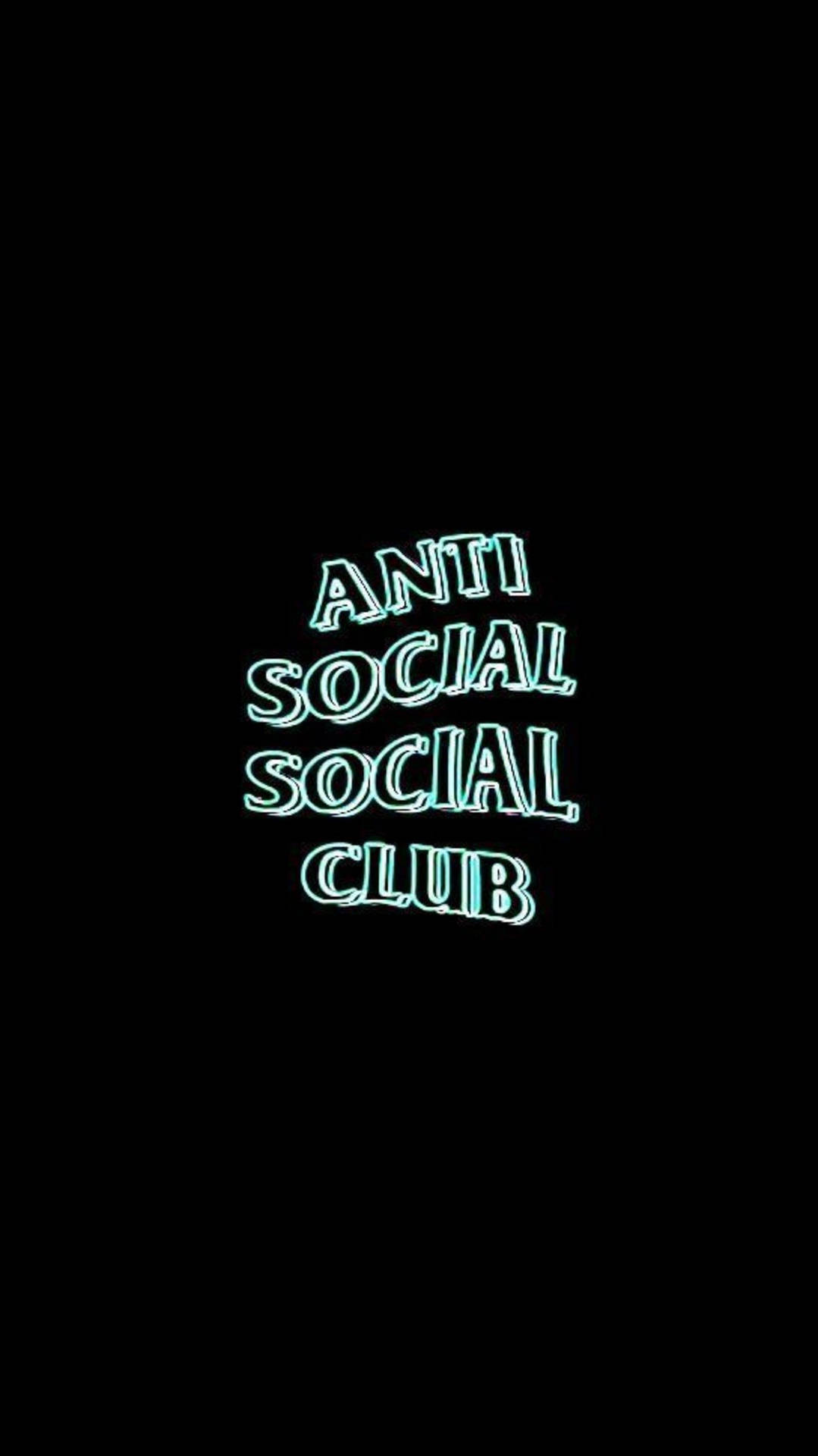 Anti Social Social Club Logo with contrasting black and white colors Wallpaper