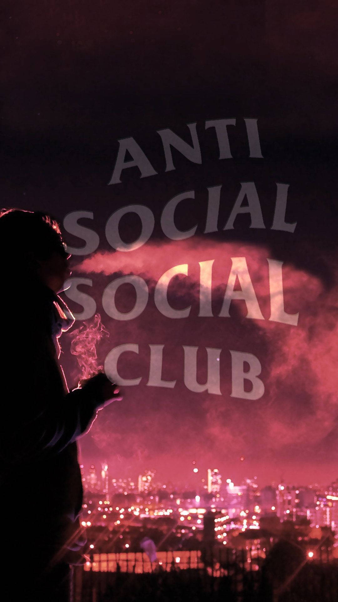 Anti Social Social Club Person Smoking Wallpaper
