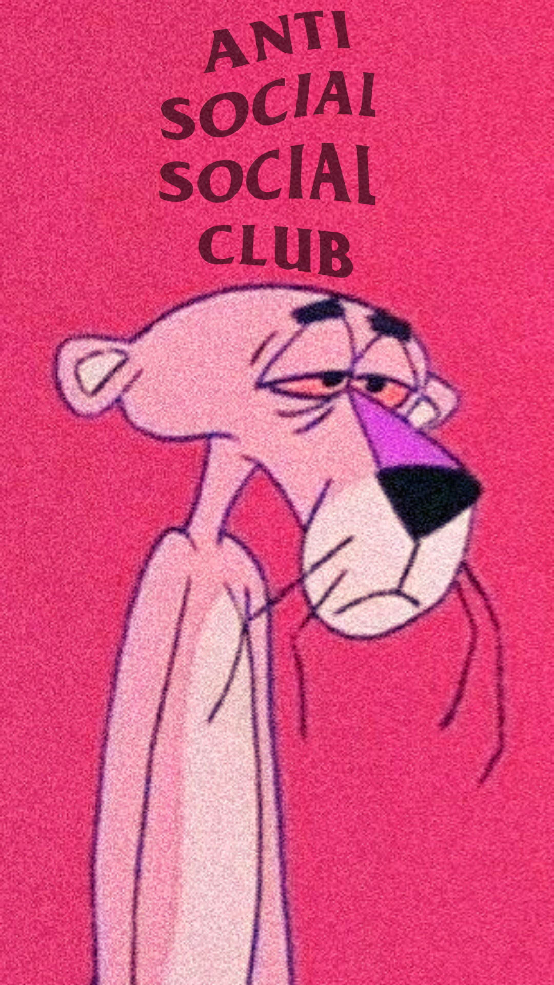 Anti Social Social Club Pink Panther Wallpaper
