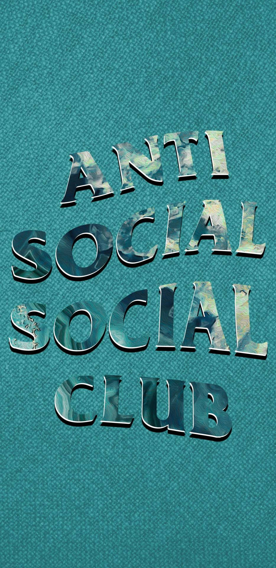 Clubesocial Antisocial Azul Brilhante. Papel de Parede