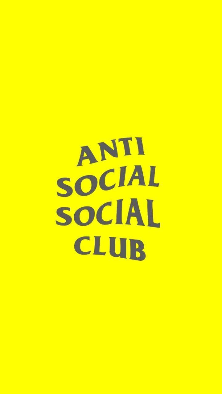 Antisocial Social Club Gelb Wallpaper