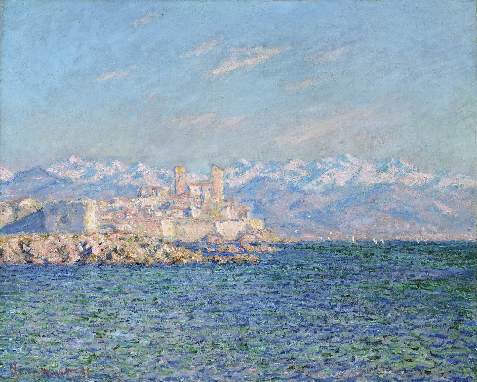 Antibes, Afternoon Effect Impressionist Painting Wallpaper
