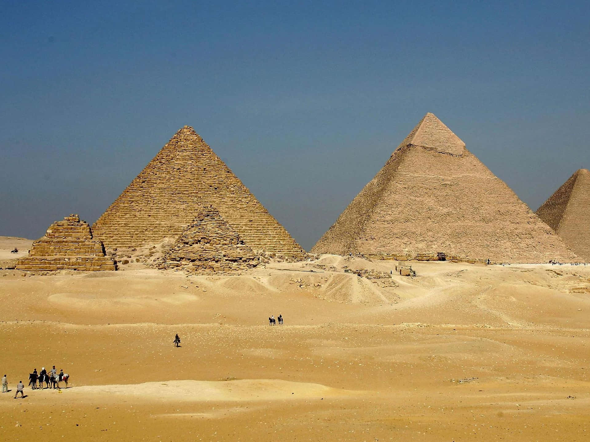 Anticoe Maestoso Egitto Con Le Piramidi E La Sfinge