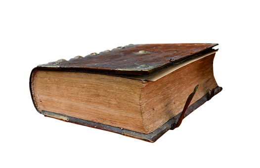 Antique_ Book_ Isolated_on_ Black_ Background PNG