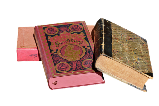 Antique Books Collection PNG