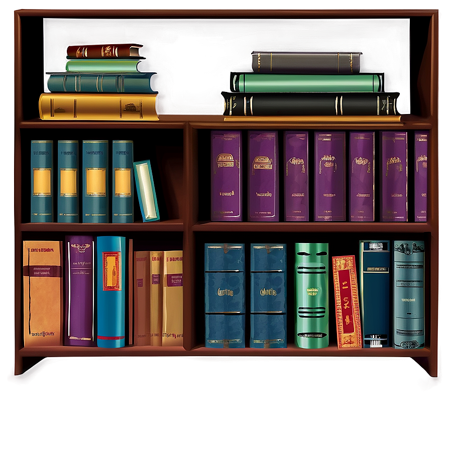 Antique Books On Shelf Png 18 PNG