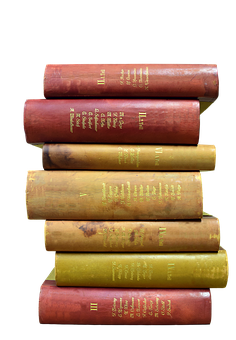 Antique_ Books_ Stacked_ Vertically PNG