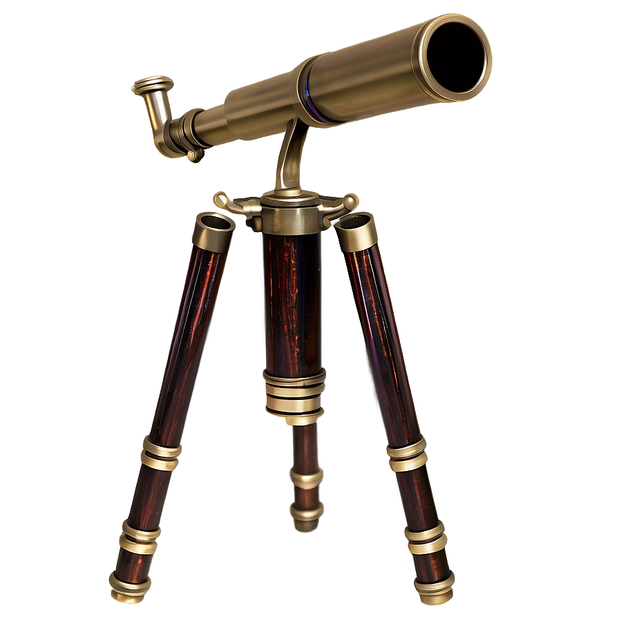 Download Antique Brass Telescope Png Rna | Wallpapers.com