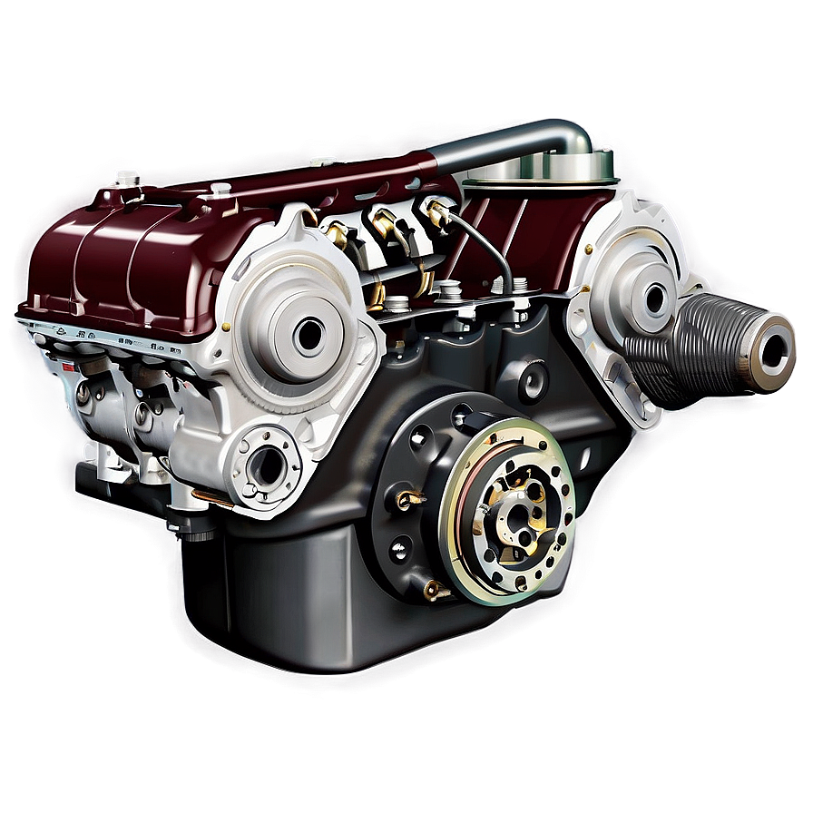 Antique Car Engine Component Png 06132024 PNG