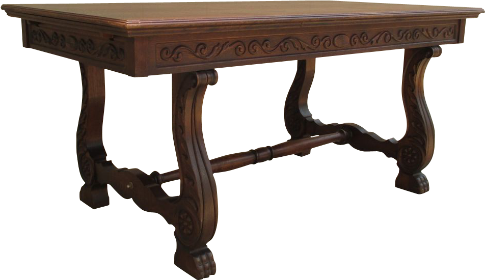 Download Antique Carved Wooden Table Clipart | Wallpapers.com