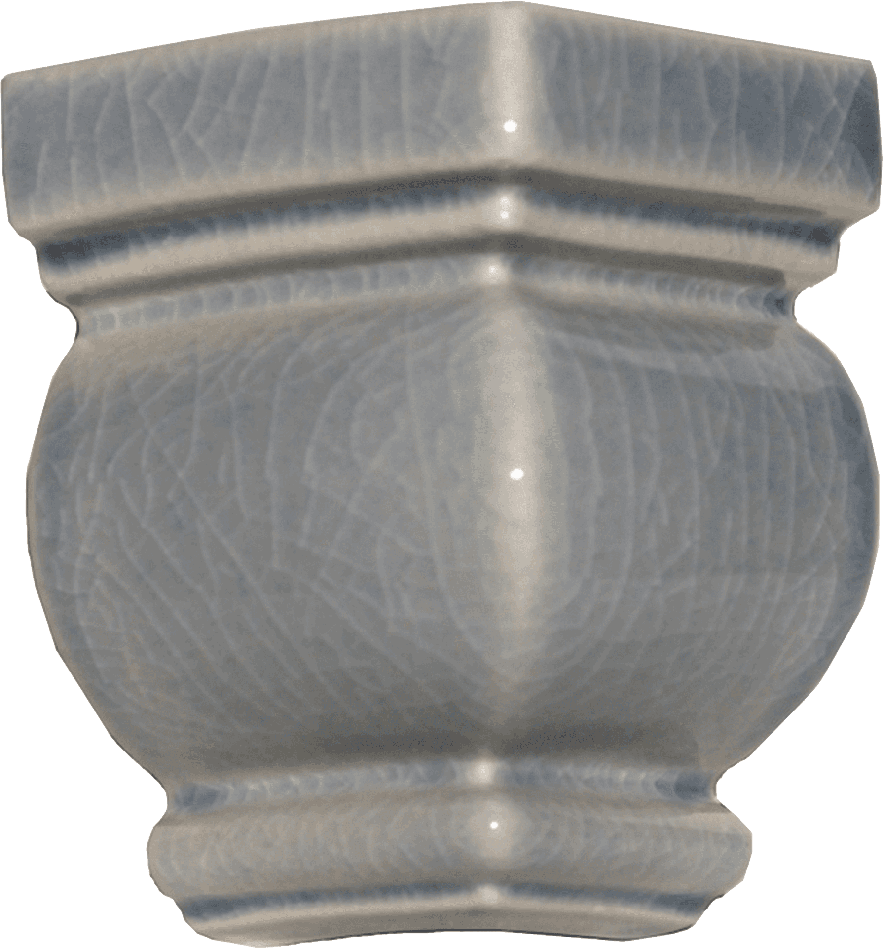 Antique Cracked Celadon Vase PNG