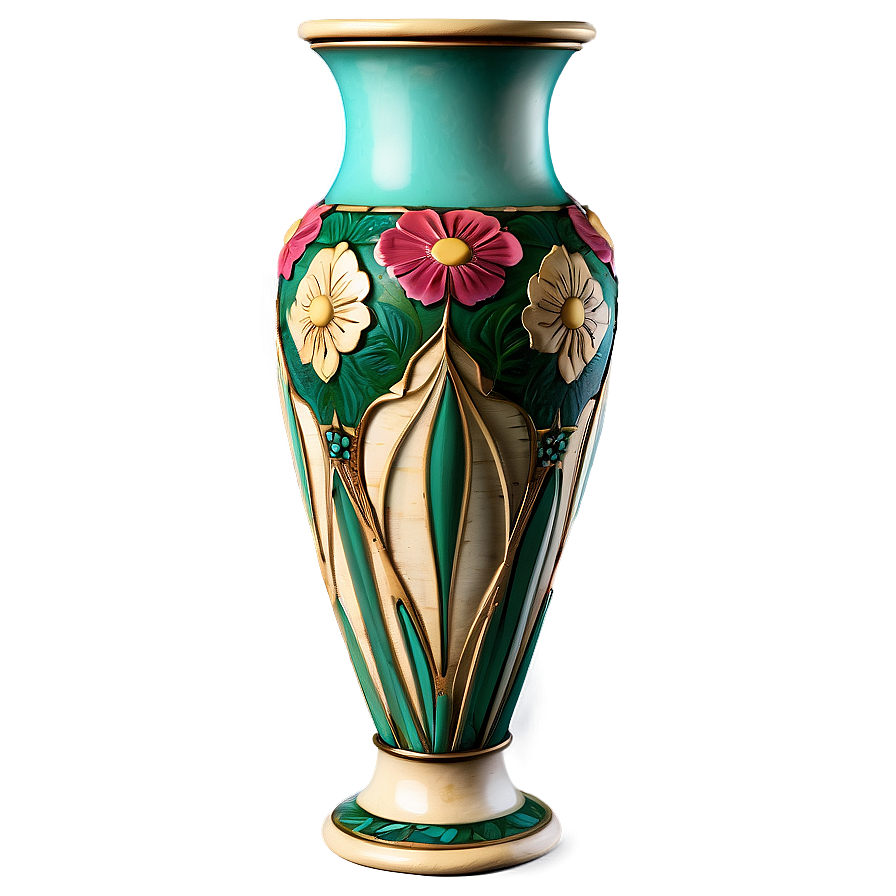 Antique Flower Vase Design Png 06122024 PNG