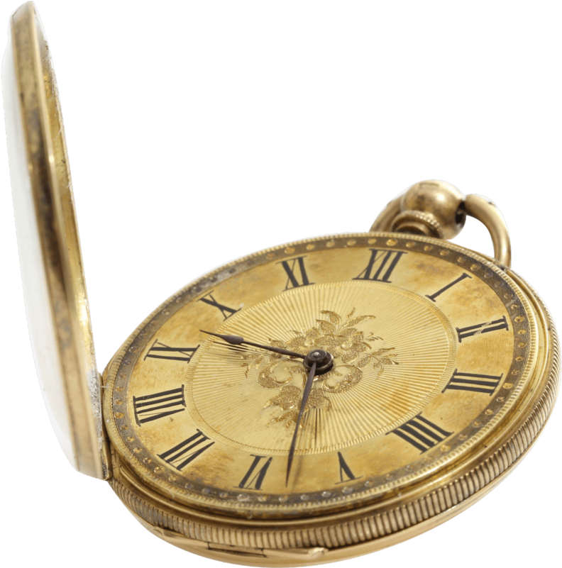 Antique Gold Pocket Watch PNG