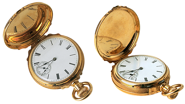 Antique Gold Pocket Watches PNG