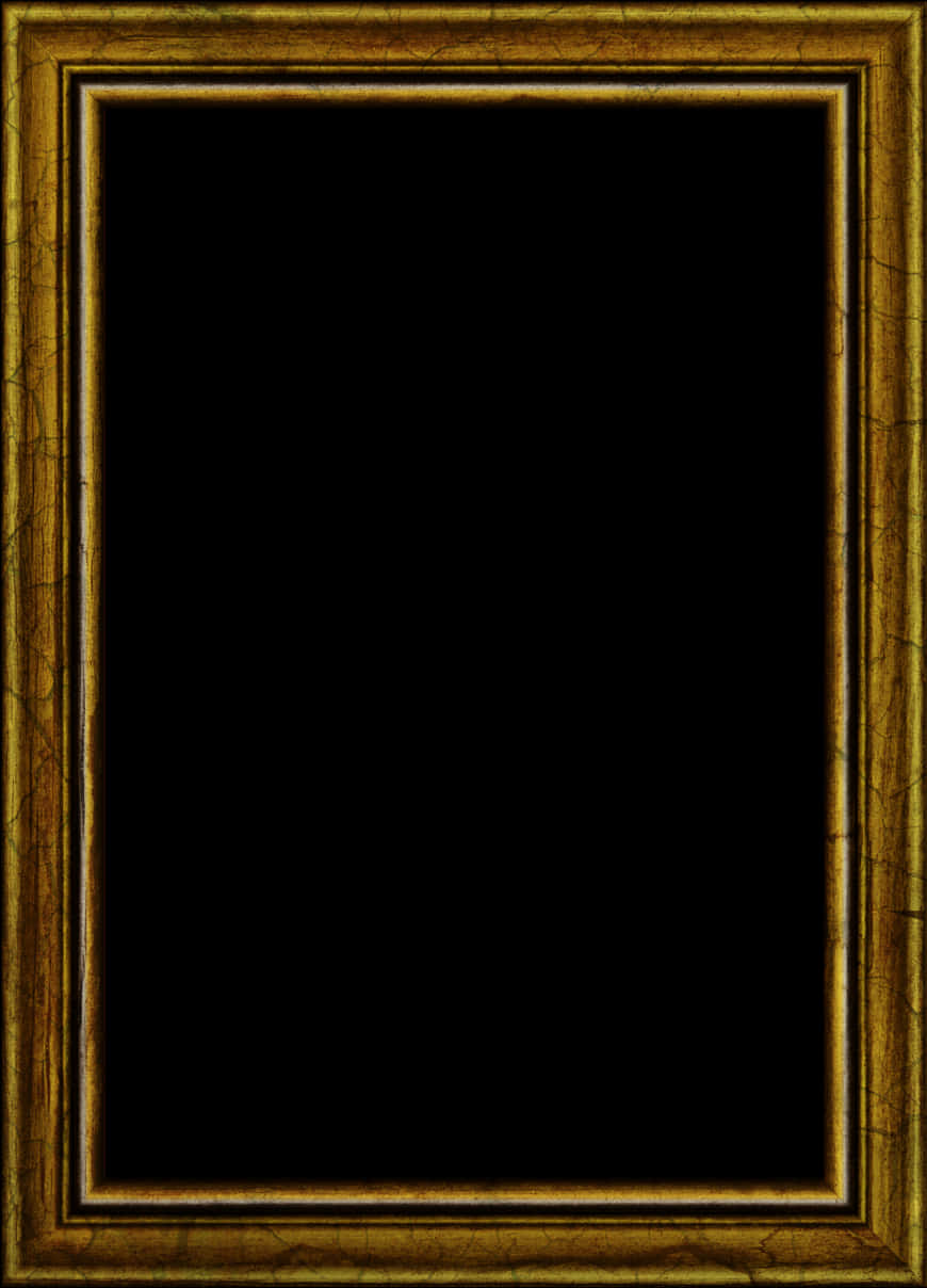Antique Golden Frame Black Background.jpg PNG