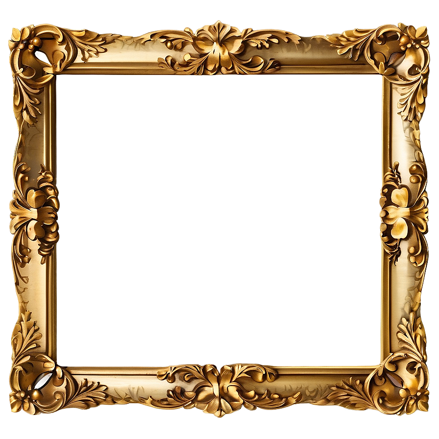 Download Antique Golden Frame Png Bdm19 | Wallpapers.com