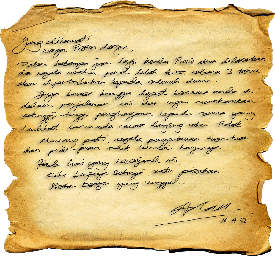 Antique Handwritten Letter PNG