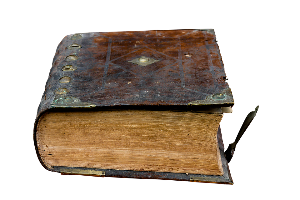 Antique Leather Bound Book PNG