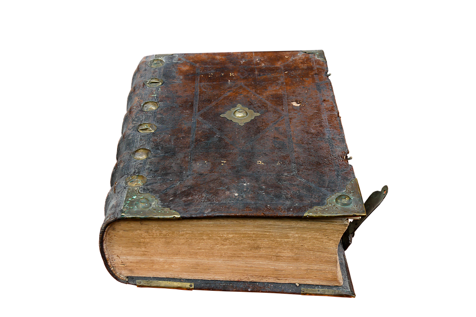 Antique Leather Bound Book PNG