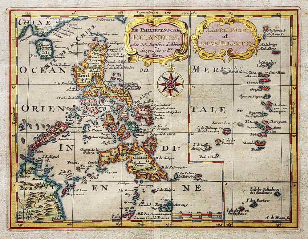 Antique Mapofthe Philippines Wallpaper