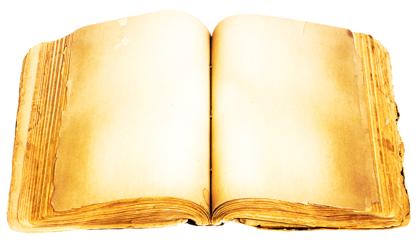 Antique Open Blank Book PNG