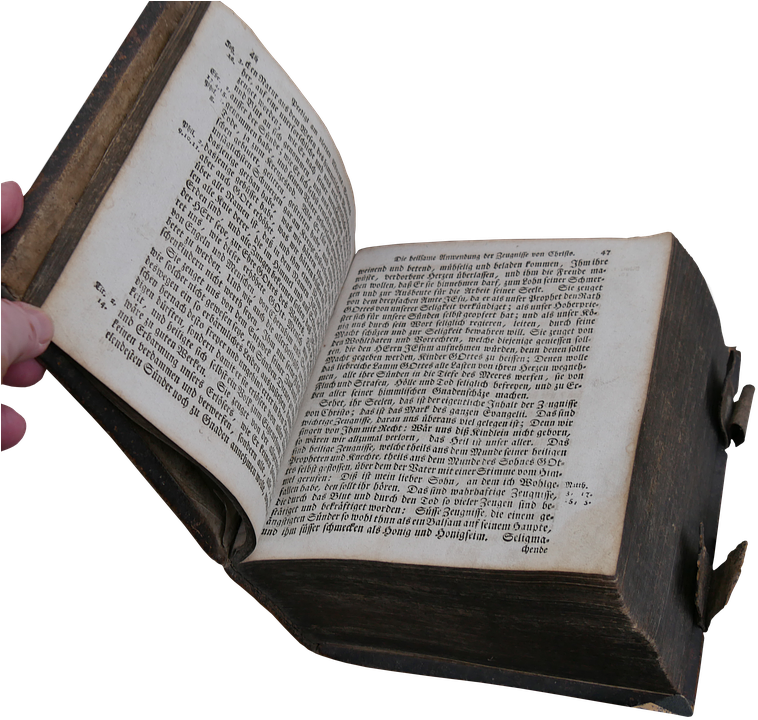 Antique Open Book PNG