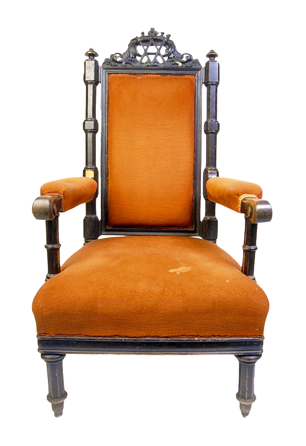 Antique Ornate Throne Chair PNG