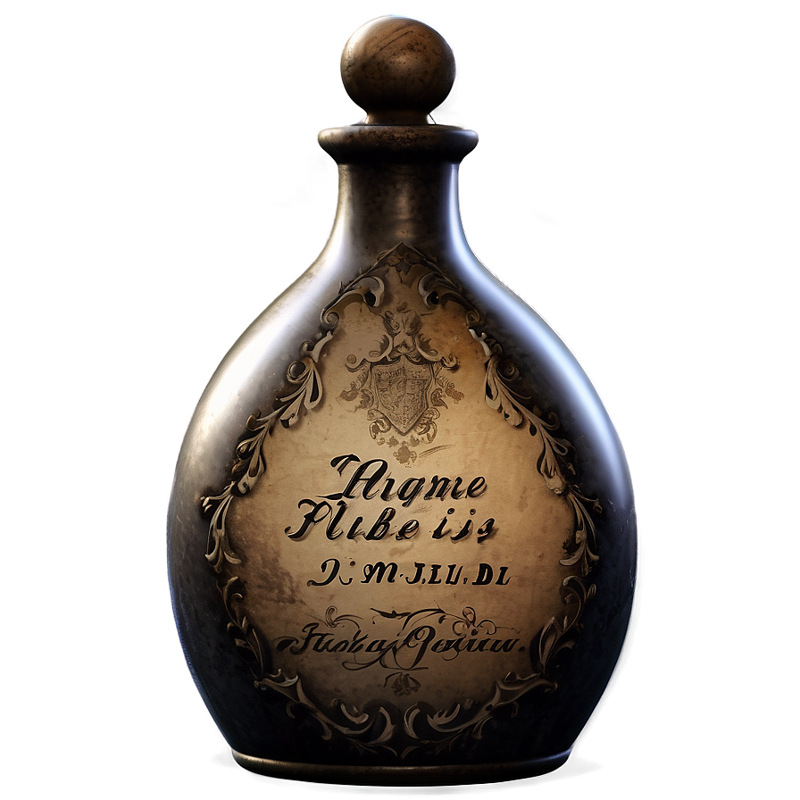 Antique Potion Bottle Png 06132024 PNG