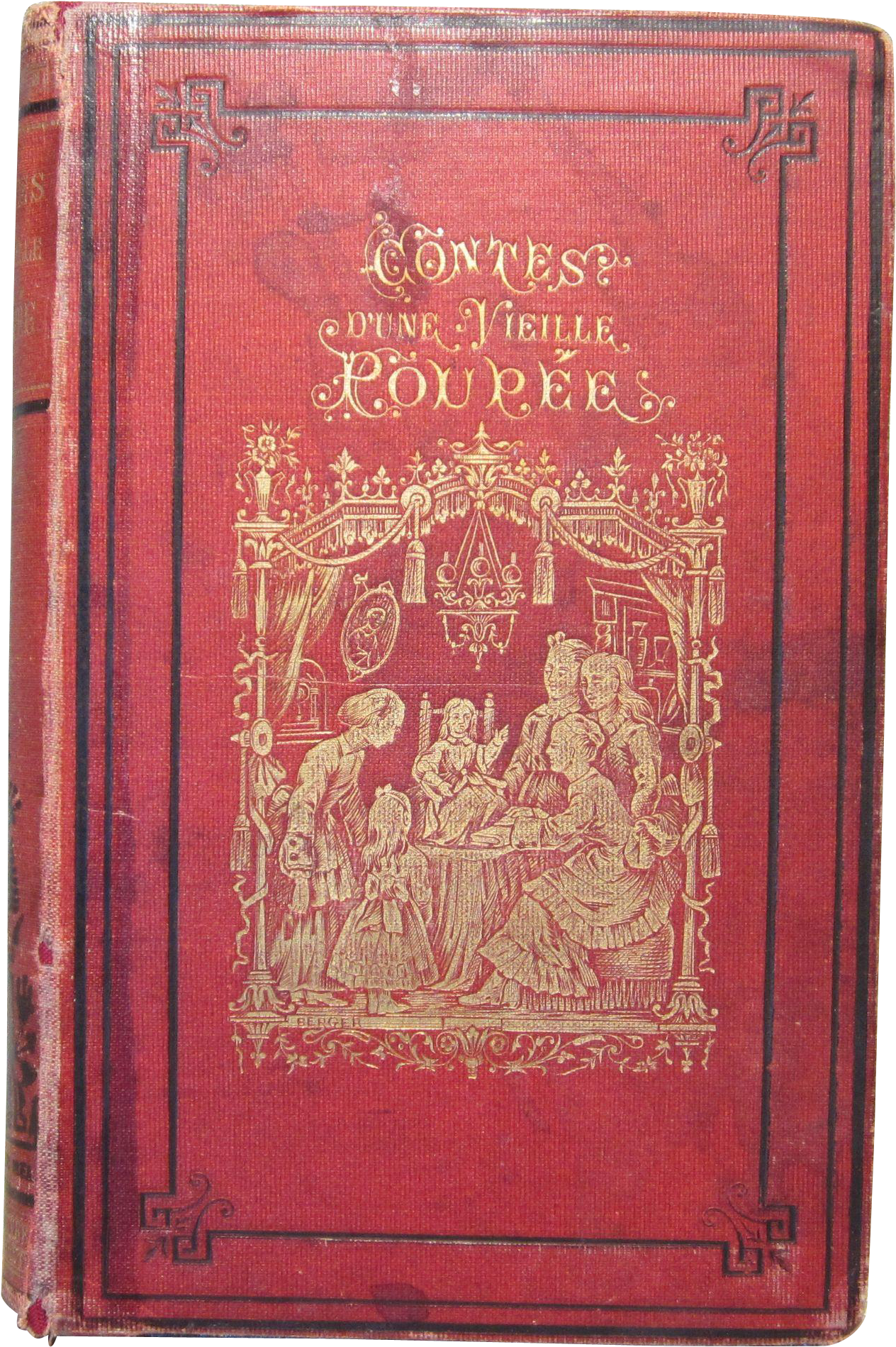 Antique Red Book Cover PNG