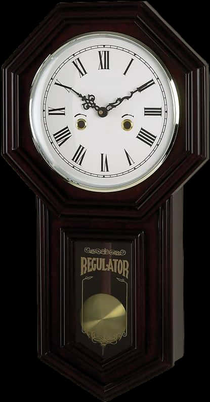 Antique Regulator Wall Clock PNG
