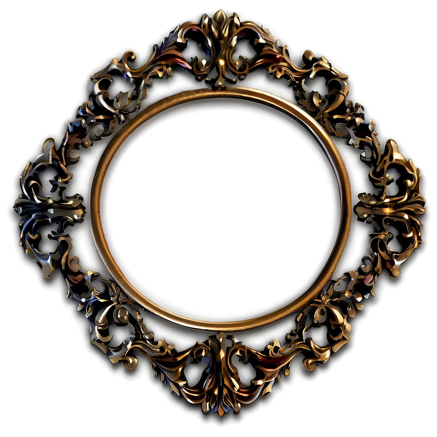 Antique Round Frame Png 06262024 PNG