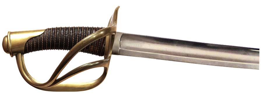Antique Saberwith Brass Guard PNG