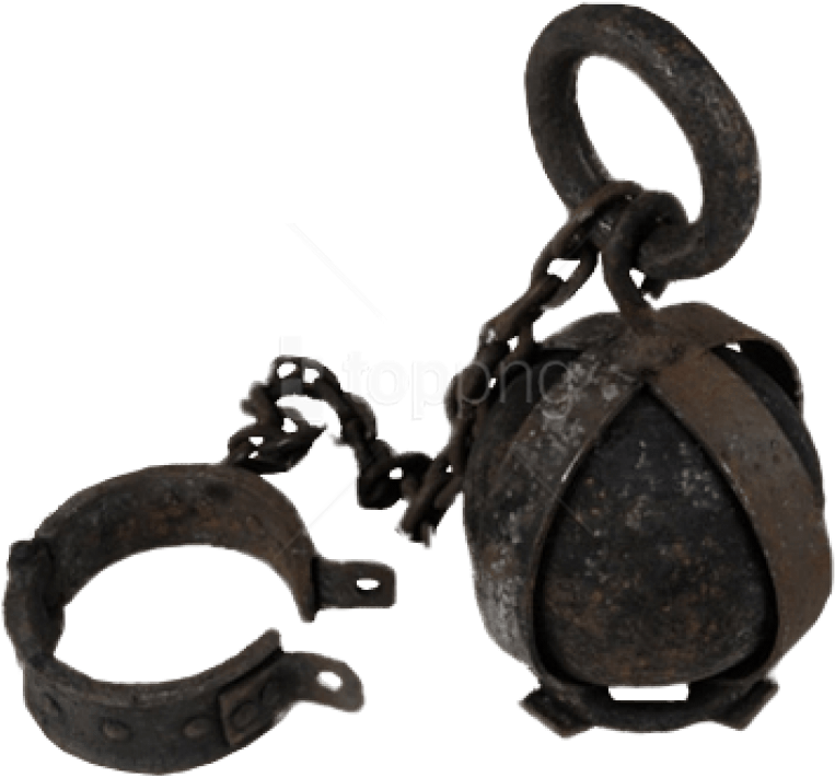 Antique Shacklesand Ball Chain PNG