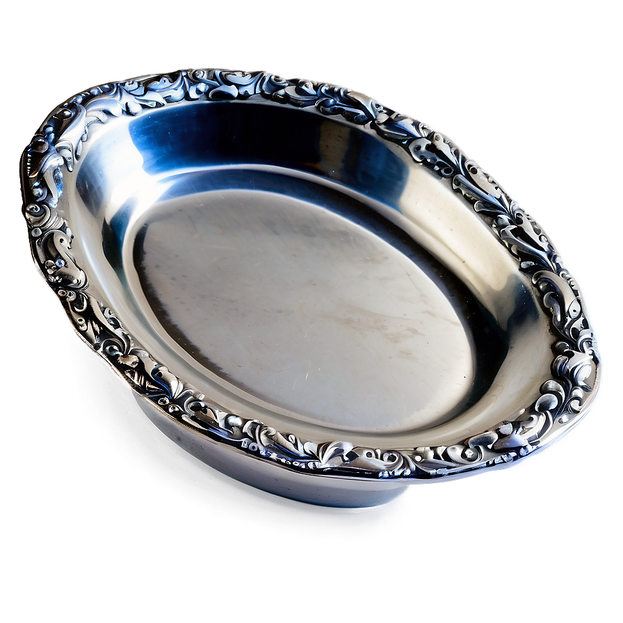 Antique Silver Serving Dishes Png 06202024 PNG