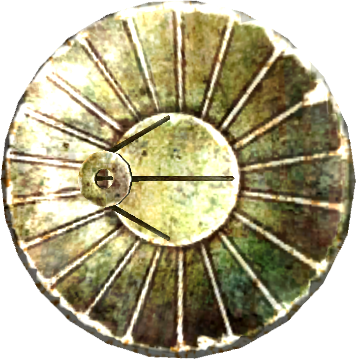 Antique Sundial Design Dish PNG