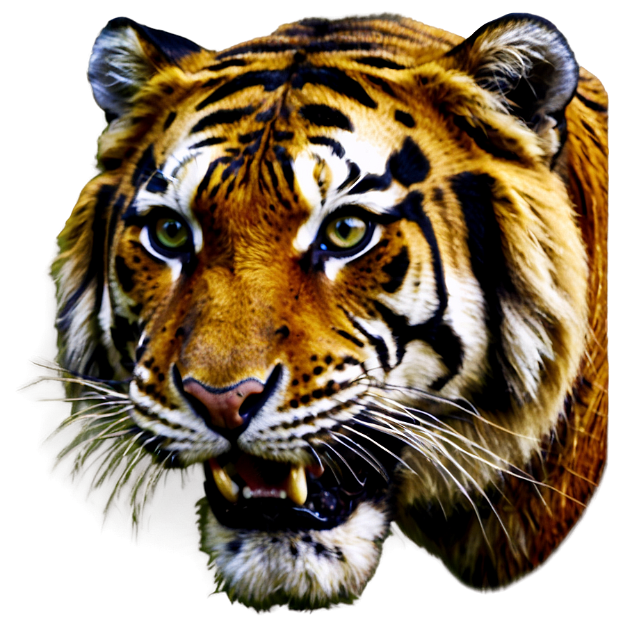 Antique Tiger Face Drawing Png Fxg19 PNG