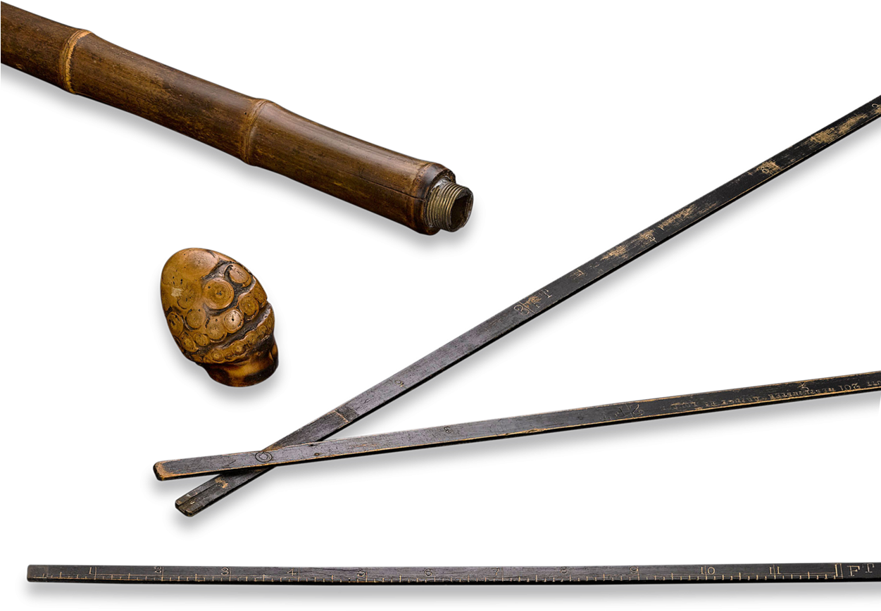 Antique Walking Stick Components PNG
